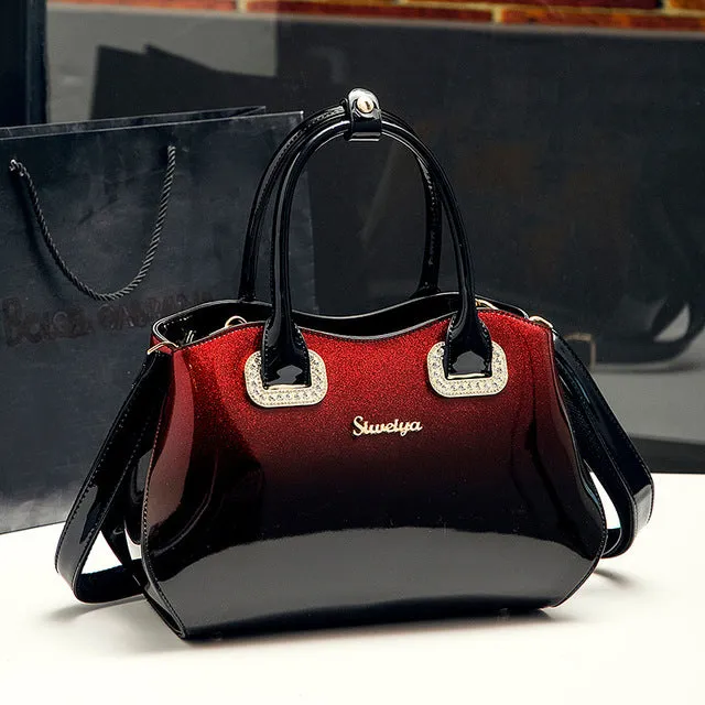 Shiny Top-Handle Bag